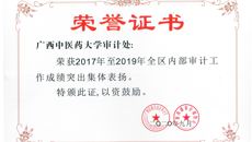 kaiyun官网审计处荣获2017年至2019年全区内部审计工作成绩突出集体表扬