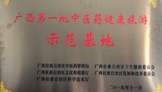 kaiyun官网喜获“广西第一批中医药健康旅游示范基地”授牌