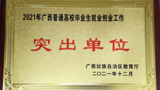 【喜讯】kaiyun官网荣获“2021年度全区普通高校毕业生就业工作突出单位”称号