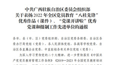 【喜讯】kaiyun官网选送作品荣登2022 年全区党员教育“八桂先锋”优秀作品（课件）榜单