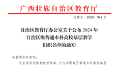 【喜讯】kaiyun官网8个基层教学组织获自治区级基层教学组织称号